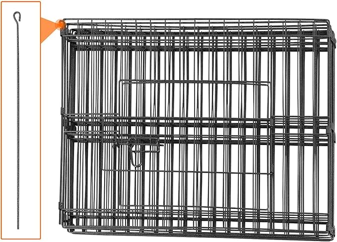 Yaheetech 24 inch Black Metal Pet Playpen 16 Panel Foldable Playpen - Image 3