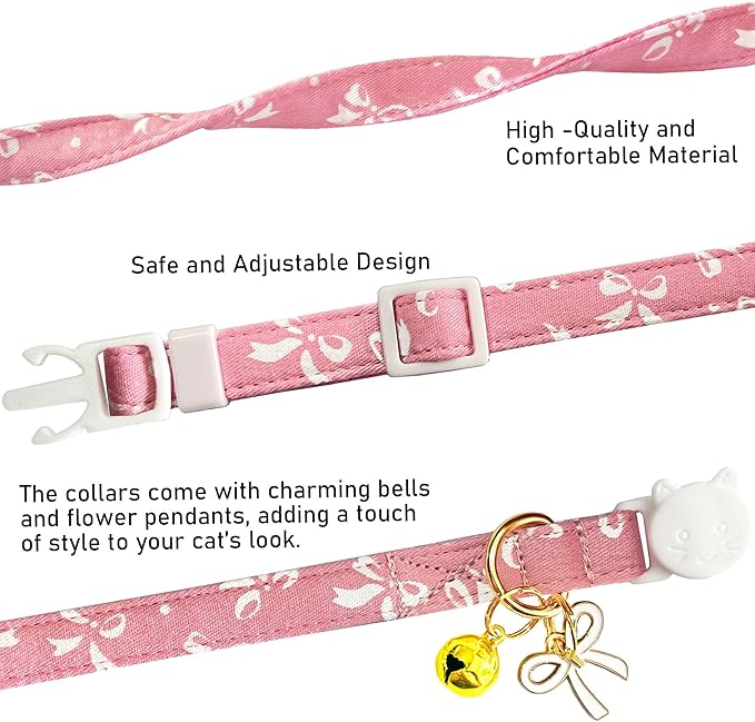 2 Pack Cotton Breakaway Cat Collars Set - Image 8