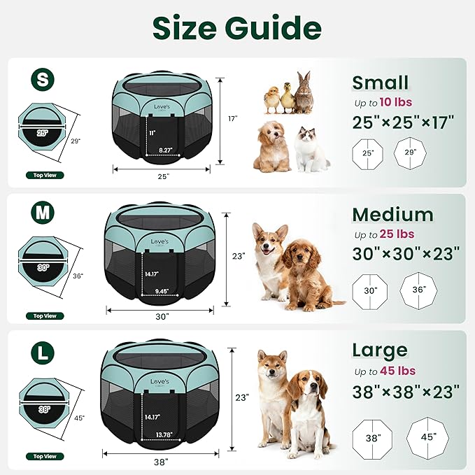 Love's cabin Pet Puppy Dog Playpen, Small Dog Tent Crates Cage Indoor/Outdoor - Image 2