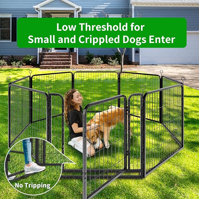 Dog Playpen Outdoor Extra Wide 32 Piece Panels Heavy Duty Dog Fence 32" Height - Image 3