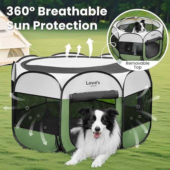 Love's cabin Pet Puppy Dog Playpen, Small Dog Tent Crates Cage Indoor/Outdoor - Image 9
