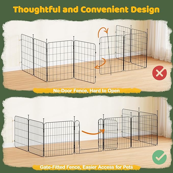 Yaheetech Expandable Dog Playpen, 16 Panel 24 inch Puppy Playpen - Image 7