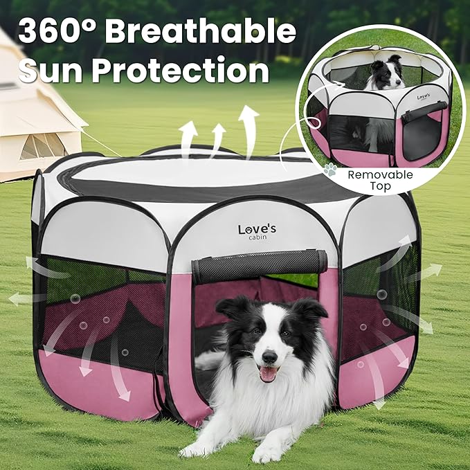 Love's cabin Pet Puppy Dog Playpen, Small Dog Tent Crates Cage Indoor/Outdoor - Image 9