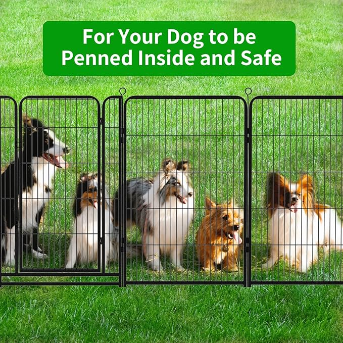 Dog Playpen Outdoor Extra Wide 12 Piece Panels Heavy Duty Dog Fence 47" Height - Image 8