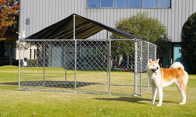 Outdoor Dog Enclosure Heavy Duty Dog Kennel House Mesh Dog Big Cage Pet Kennel - Image 6