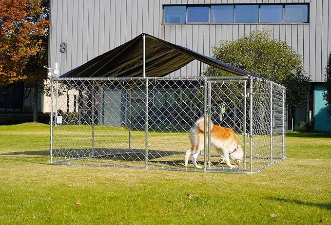 120"x 120" Outdoor Dog Enclosure Heavy Duty Dog Kennel House Mesh Dog Big Cage - Image 7
