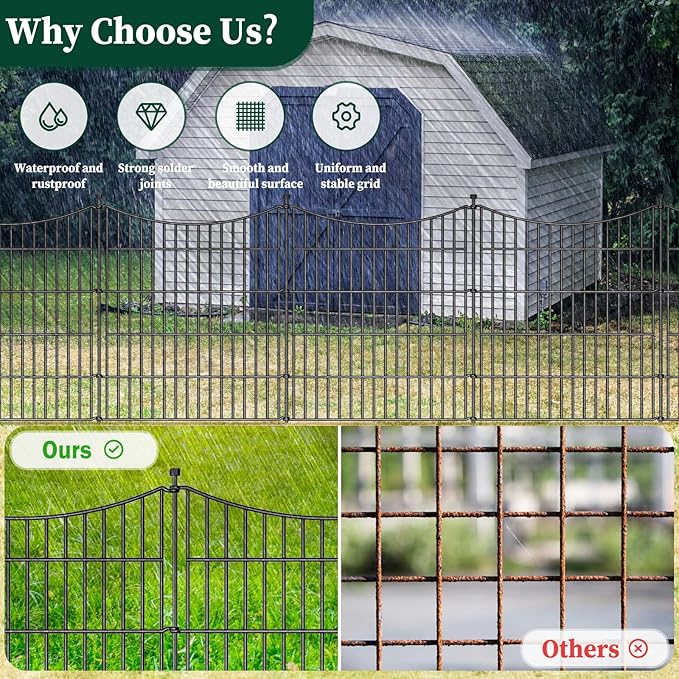 10 Panels Decorative Garden Fence - Image 3