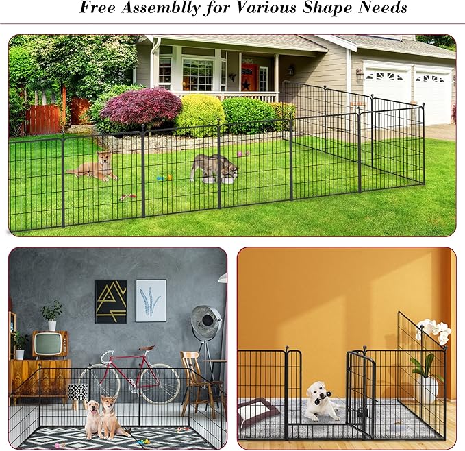 Dog Playpen 32 inch 20 Panels Indoor Outdoor Dog Pen - Image 8