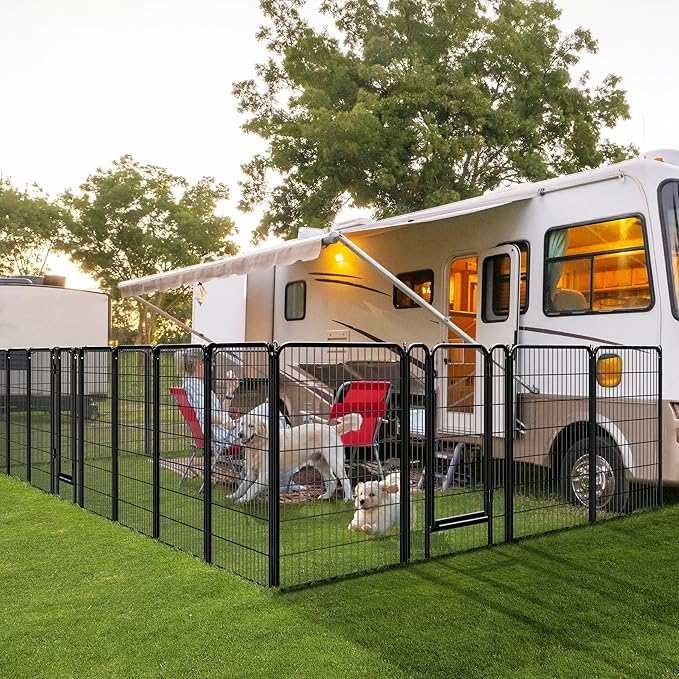 Yaheetech Dog Playpen Outdoor, 47 inch 24 Panels Dog Pen Indoor Heavy Duty - Image 2