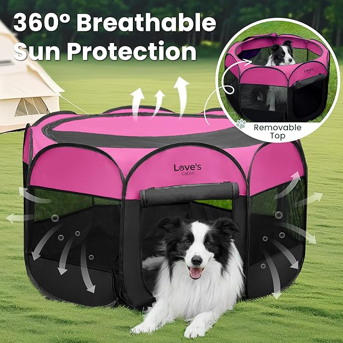 Love's cabin Pet Puppy Dog Playpen, Small Dog Tent Crates Cage Indoor/Outdoor - Image 9