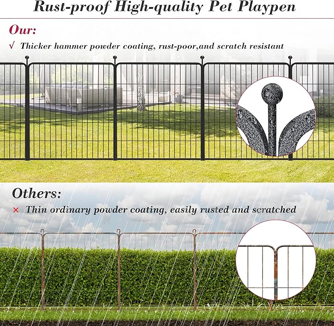 Dog Playpen 32 inch 32 Panels Indoor Outdoor Dog Pen - Image 5