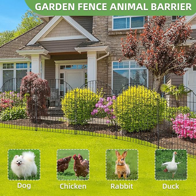 10 Panels No Dig Decorative Garden Fence - Image 7