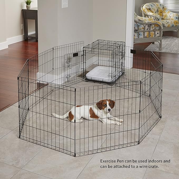 MidWest Homes for Pets Folding Metal Dog Exercise Pen, Indoor/Outdoor Playpen - Image 4
