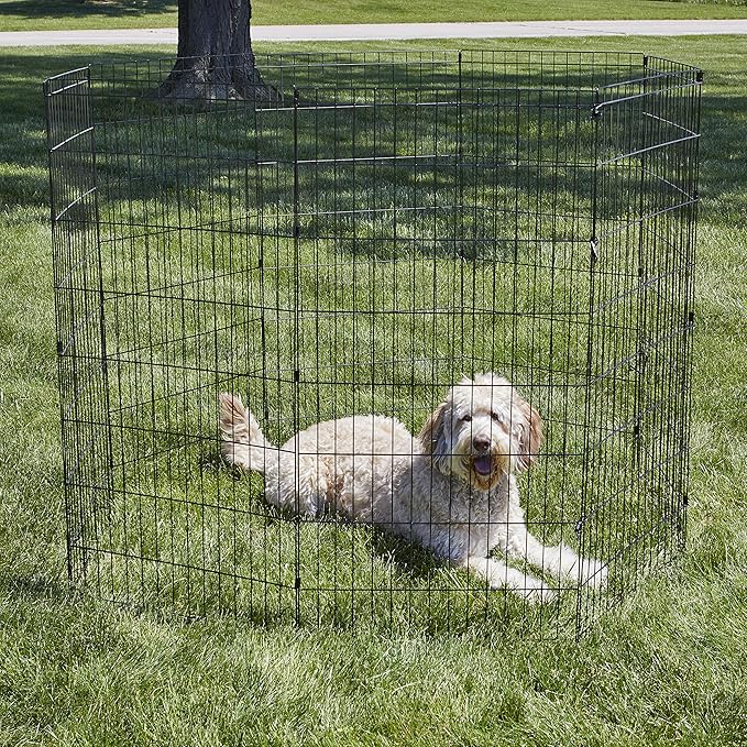 MidWest Homes for Pets Folding Metal Dog Exercise Pen, Indoor/Outdoor Playpen - Image 2